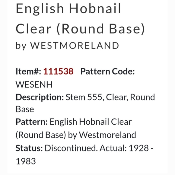 Vntg "English Hobnail"  Individual Nut / Salt Dip by Westmoreland - Picture 2 of 8